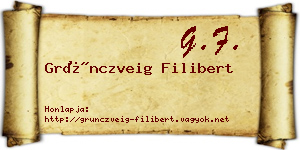 Grünczveig Filibert névjegykártya